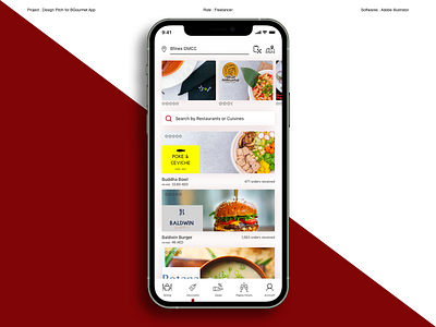 Online Food Order App exploration app design icon minimal ui ux