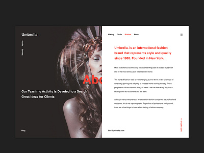 Umbrella. app clean fashion flat material minimal mobile typography ui ux web design website