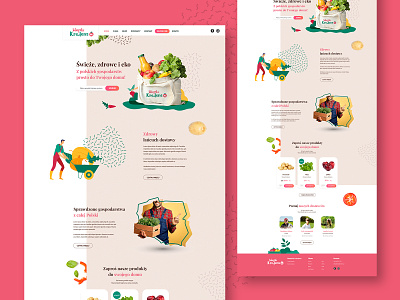 Wiejski kredens sp2 ecology ecommerce food illustration shop ui vector web webdesign