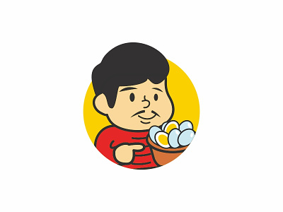 Egg Seller Mascot brand branding design egg egg seller egg seller mascot icon illustration logo mascot symbol vector