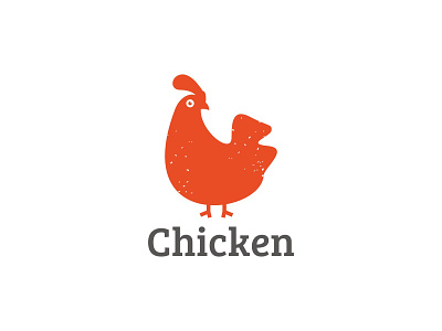 Chicken Logo branding graphic design square - composition