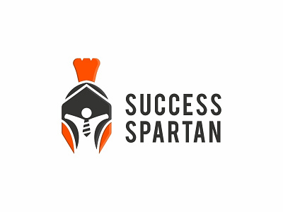 Success Spartan business financial helmet modern negative space simple sparta spartan success