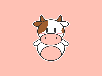 milk ben mascot design animal caracter cartoon cow cute illustration logo mascot milk