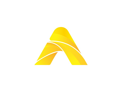 Ambo belitung tour a logo brand branding design gradation icon letter a letter a logo logo symbol vector yellow