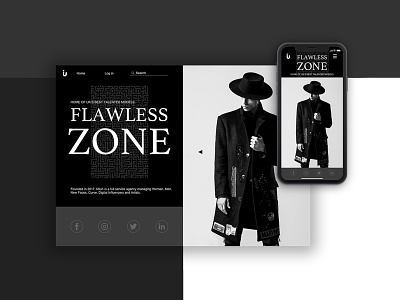 Flawless Zone - A model agency platform adobe aftereffects adobe photoshop design digital design models models agency photoshop sketch sketchapp typography ui ux
