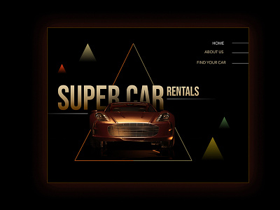 Supercar Rentals - A platform to rent supercars branding design digital digital design sketch sketchapp typography ui ux