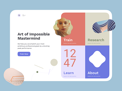 The Coaching Center for Mind Training | Hero header concept coach coaching design header hero section interface landing mind study train training ui ux visual identity web page webdesign website
