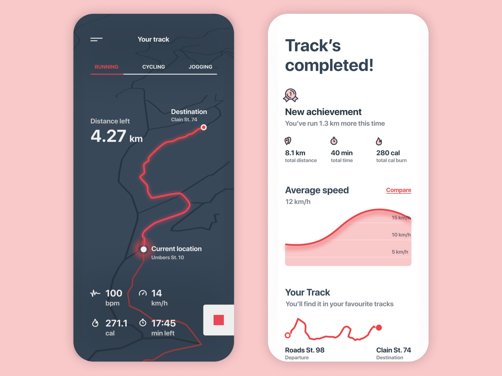Running App Design Concept by Arthur Abrarov on Dribbble