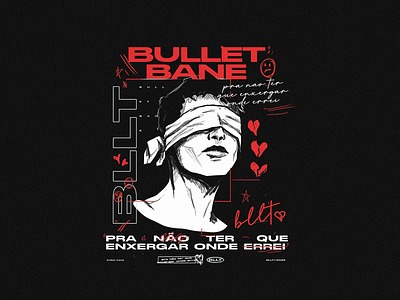 Bullet Bane - Pra Não Ter Que Enxergar Onde Errei apparel branding bullet bane design emo graphicdesign icon illustration merch metalcore vector