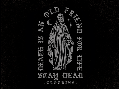 Stay Dead apparel badge band brand clothing design graphic graphicdesign hardcore illustration lettering logo merch skull typography vector vintage