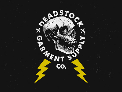DeadStock Garment Supply apparel badge band brand clothing design graphic graphicdesign hardcore illustration lettering logo merch skull typography vector vintage