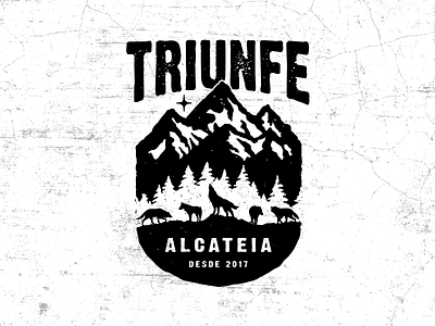 Triunfe - Alcateia apparel badge band brand clothing design graphic graphicdesign hardcore illustration lettering logo merch oldskool tattoo tattoo old school traditional tattoo typography vector wolf