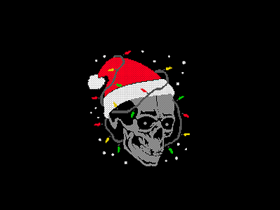 Skull Xmas apparel badge brand clothing design graphic graphicdesign hardcore illustration lettering logo merch oldskool skull tattoo traditional tattoo typography vector vintage xmas