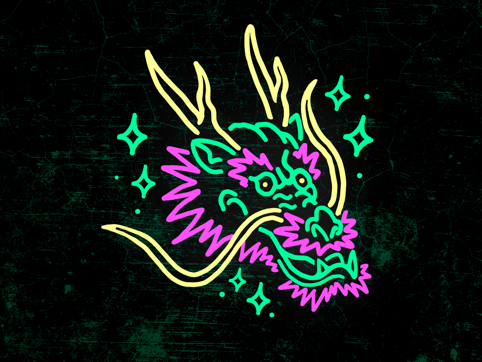 Neon Dragon By Tucca Dsgn On Dribbble