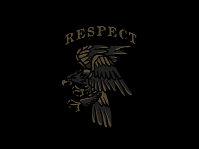 Respect apparel badge band brand clothing design eagle graphic graphicdesign hardcore illustration lettering logo merch oldskool tattoo traditional tattoo typography vector vintage