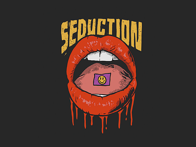Seduction apparel badge brand branding clothing design graphic graphicdesign hardcore icon illustration lettering logo merch seduction smile traditional tattoo typography vector vintage