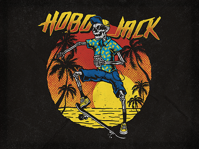 HOBO JACK SKATEBOARD apparel brand clothing design graphicdesign hobo jack illustration logo merch skate skateboard summer typography vector