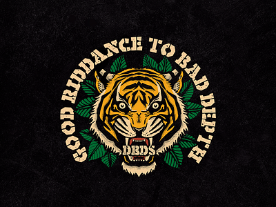 Good Riddance to Bad Depth - DBDS apparel brand clothing dbds design graphic graphicdesign gym illustration jungle lettering logo merch oldschool tattoo tiger typography