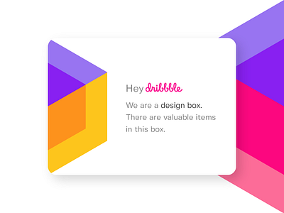 Hey dribbble,we came:) box daily debut design dribbble first hello illustrator inspiration logo shot sketch