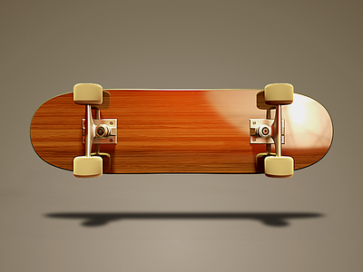 Classic 3d c4d octane skateboard