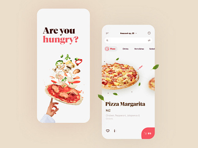 Pizza delivery app concept