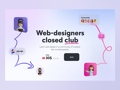 Web-designers club website club design learnwebdesign ui uxui webdesigners webdesignschool