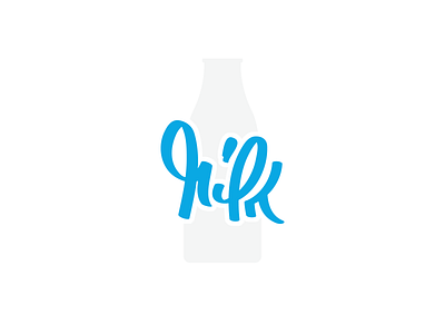 Milk Sticker blue bottle curves drink font free glass milk sticker stickermule