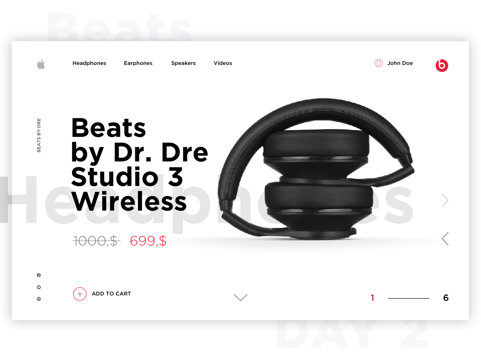 Dr. Dre Website mainscreen concept 