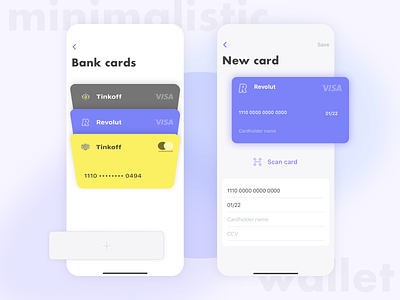 Minimalistic wallet app concept 2020 2020 trend app apple bank banking design ios minimal minimalism minimalistic ui ux uxui wallet wallet ui walletapp