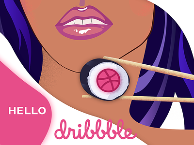 Hello Dribbble! dribbble invite first shot firstshot food hello dribbble hellodribbble illustrator shot