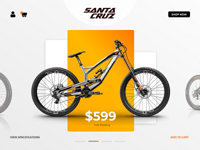 Bicycle product landing page bicycle bicycle shop branding design ecommerce design ecommerce shop figma product product page santa cruz