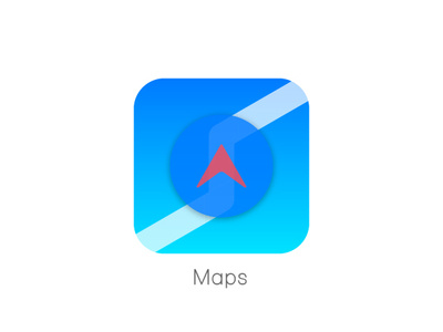 iOS Maps icon Redesigned apple icon apple maps branding business character design flat icon identity illustration illustrator cc ios lettering logo logo design typography ui ux vector web