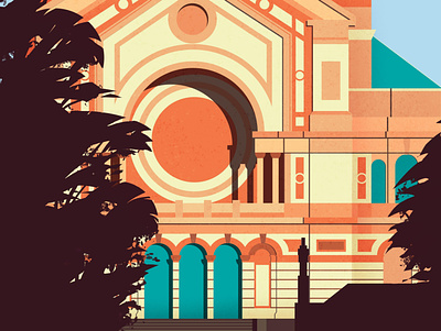 Alexandra Palace architectural architecture building colour design illustration illustrator vector
