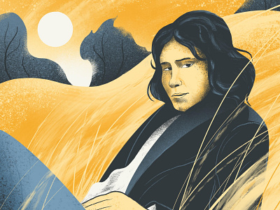 Nick Drake (detail) britishfolk colour folk illustration illustrator landscape music musician nickdrake procreate texture tribute wheat