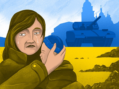 Stand with Ukraine (detail) illustration illustrator peace standwithukraine stopwar ukraine ukraineillustration ukrainians war