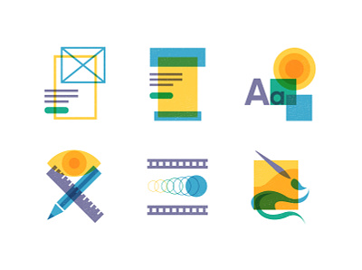 Icon Suite of Design Skills animation brand branding colour design icon illustration illustrator logo suite ui ux vector visual identity