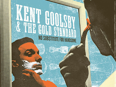 Kent Goolsby Album Cover album art blue folk graphic design halftone mirror music print shaving