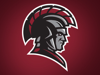 Troy Trojans Football Logo redesign -- WIP art graphic design logo red