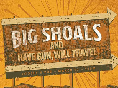 Big Shoals Poster Detail band design music orange poster screen print signage texture white