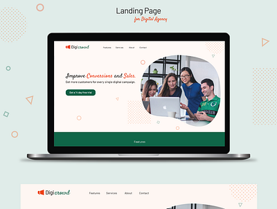 landing page for digital agency designs typography ux web