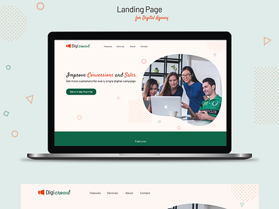 landing page for digital agency