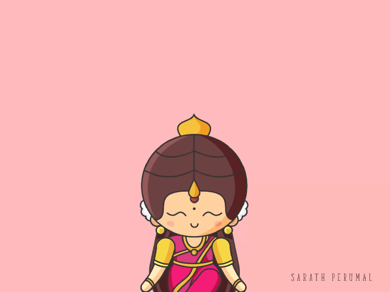 Cute Goddess animation after effects animation app branding character animation character illustration cute design desigod dribbble animation flat graphic design iconography illustration indian illustrator logo minimal motion graphics sarath perumal ui