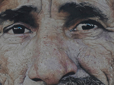 Cuban man colored pencil drawing portrait prismacolor realism