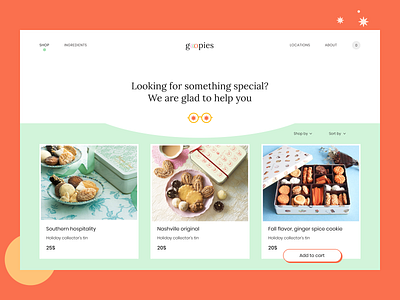 e-commerce concept fo Cookies store