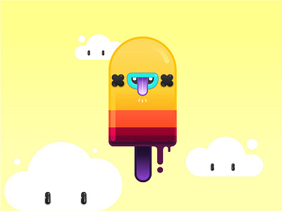 Melting Ice Cream app character design funny game icon illustration interactive interface isometric vector