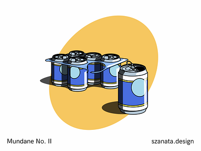 Mundane No. II: Beer Six Pack artwork beer cartoon illustration inkscape six pack vector