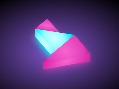 Logo sandbox: Neon 3d light logo