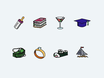 Random icons icon illustration vector