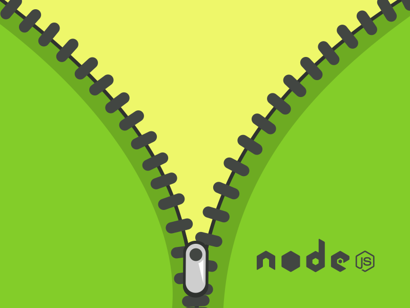 Node.js Decompression - Article Cover Artwork artwork node.js illustration