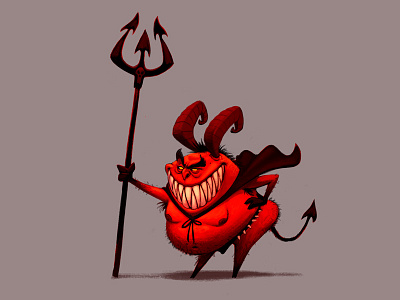 Devil cartoon character devil fatty